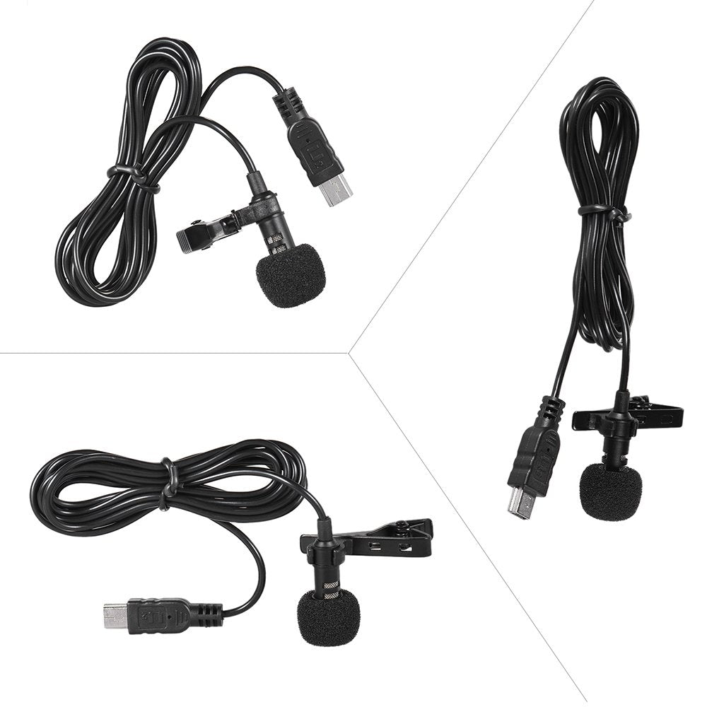 Andoer 150Cm Portable Mini Clip On Omni Directional Stereo Usb Mic Microphone For Pc Computer/For Gopro 3 3+ 4 (#2)